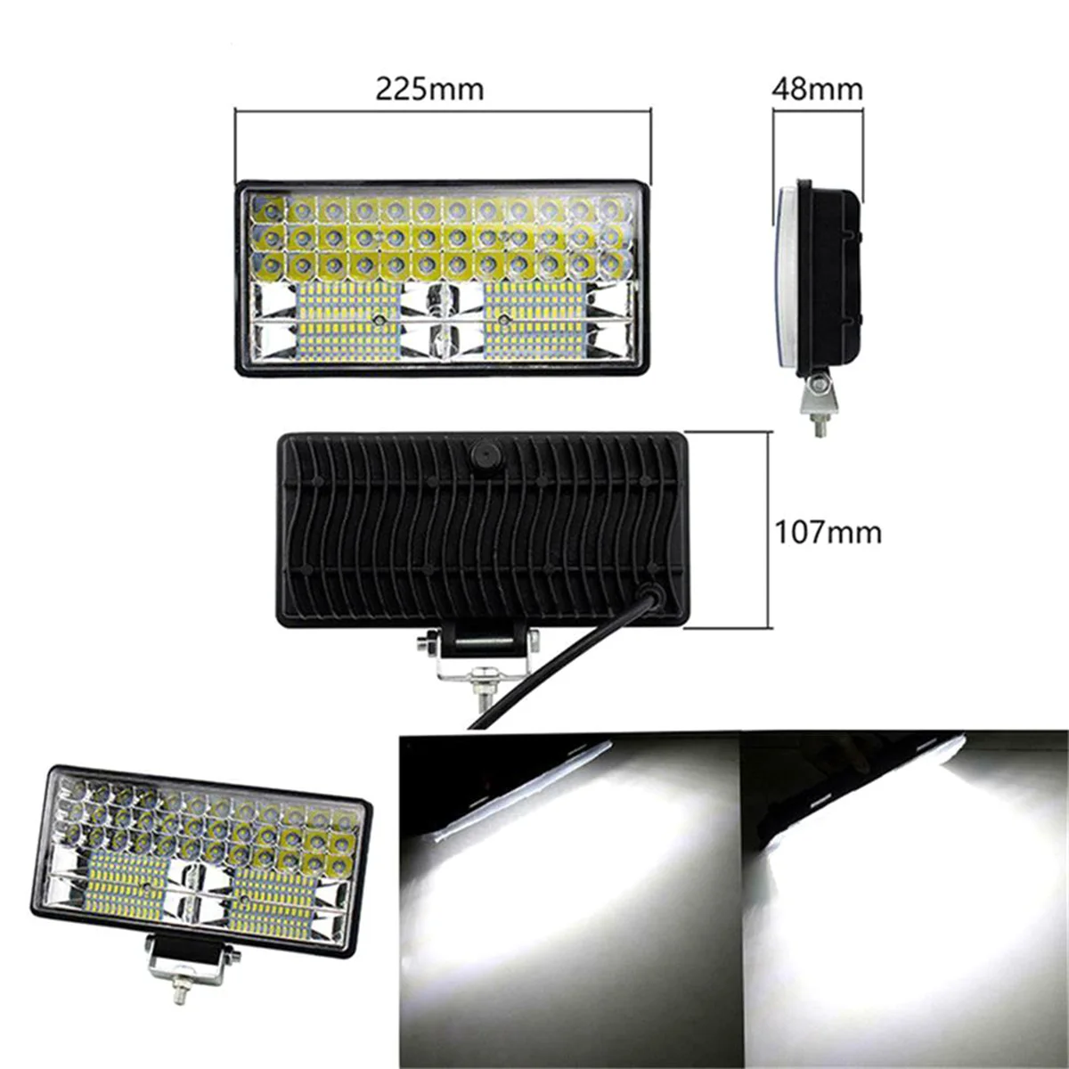 Car LED Light Bar Super Bright 84 LEDs Work Light Waterproof Flood Spot Light for Car Auto Accessories