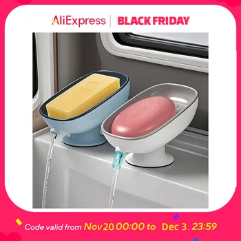 Soap Storage Box – PS Material, Uncovered, Double-Layer with Drainage Plate, Detachable 1