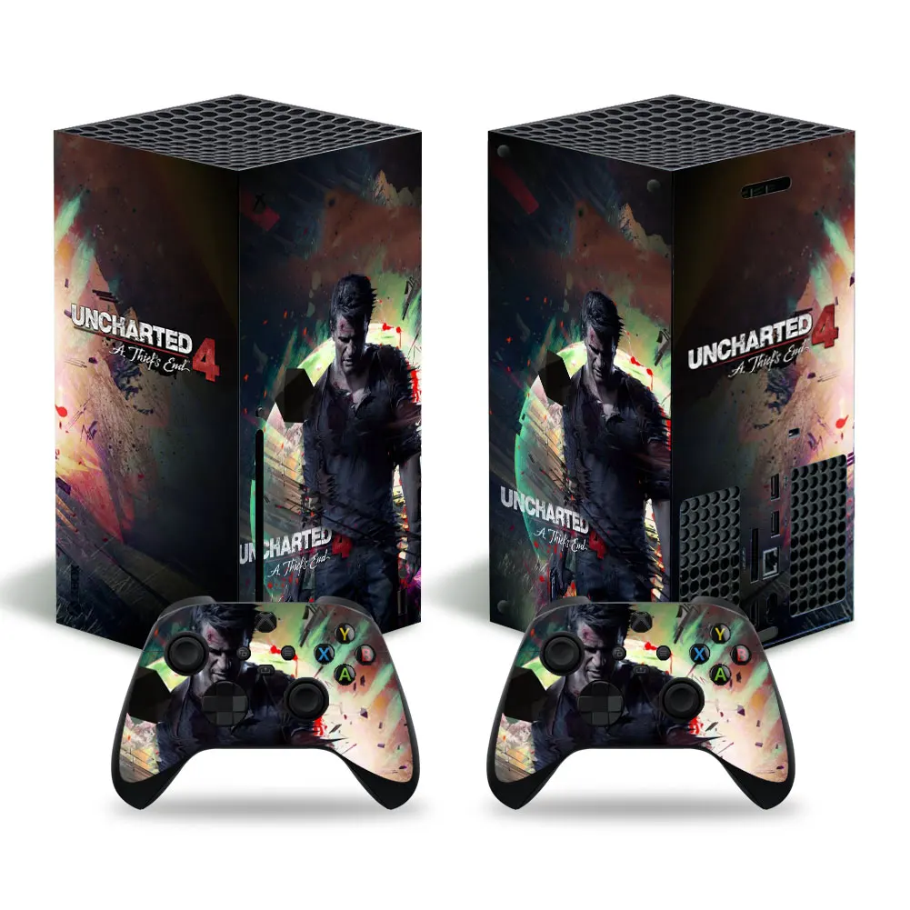 For Xbox Series X Uncharted Game Pvc Skin Vinyl Sticker Cover Console Dualsense Controllers Dustproof Protective Sticker