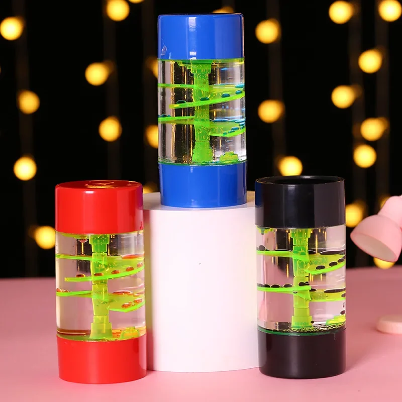 1pc Rotary Slide Oil Leak Hourglass Timer Toy Acrylic Hourglass Liquid Visual Motion Timer Home Desk Table Decoration liquid hourglass timer