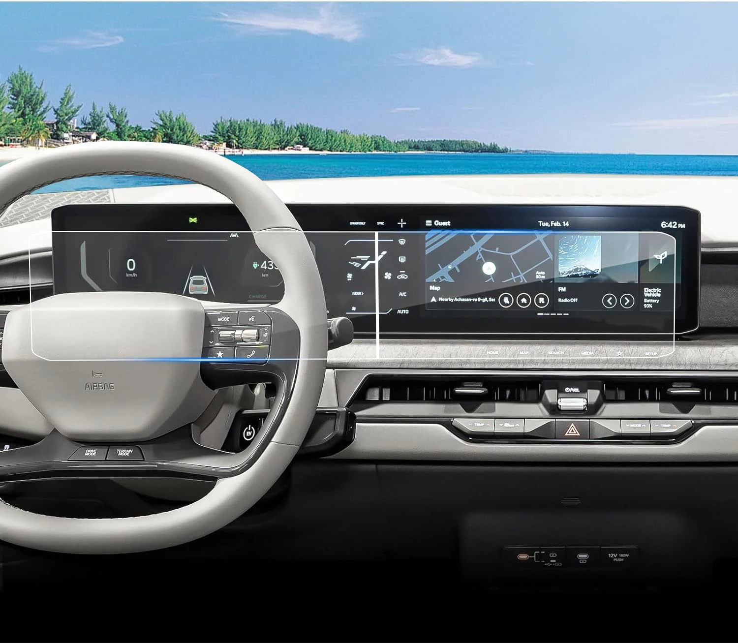 For KIA K4 2024 car LCD 12.3INCH GPS Navigation and Dashboard Touch PET Screen Protective film Accessories