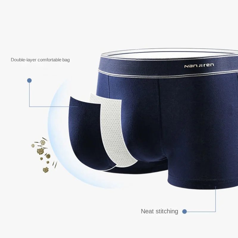 4Pcs Boxer Shorts Men\'s Underwear Sexy Panties Cotton Boxers Man Underpants Male Shorts Homme U Convex Lingerie Wholesale Lots
