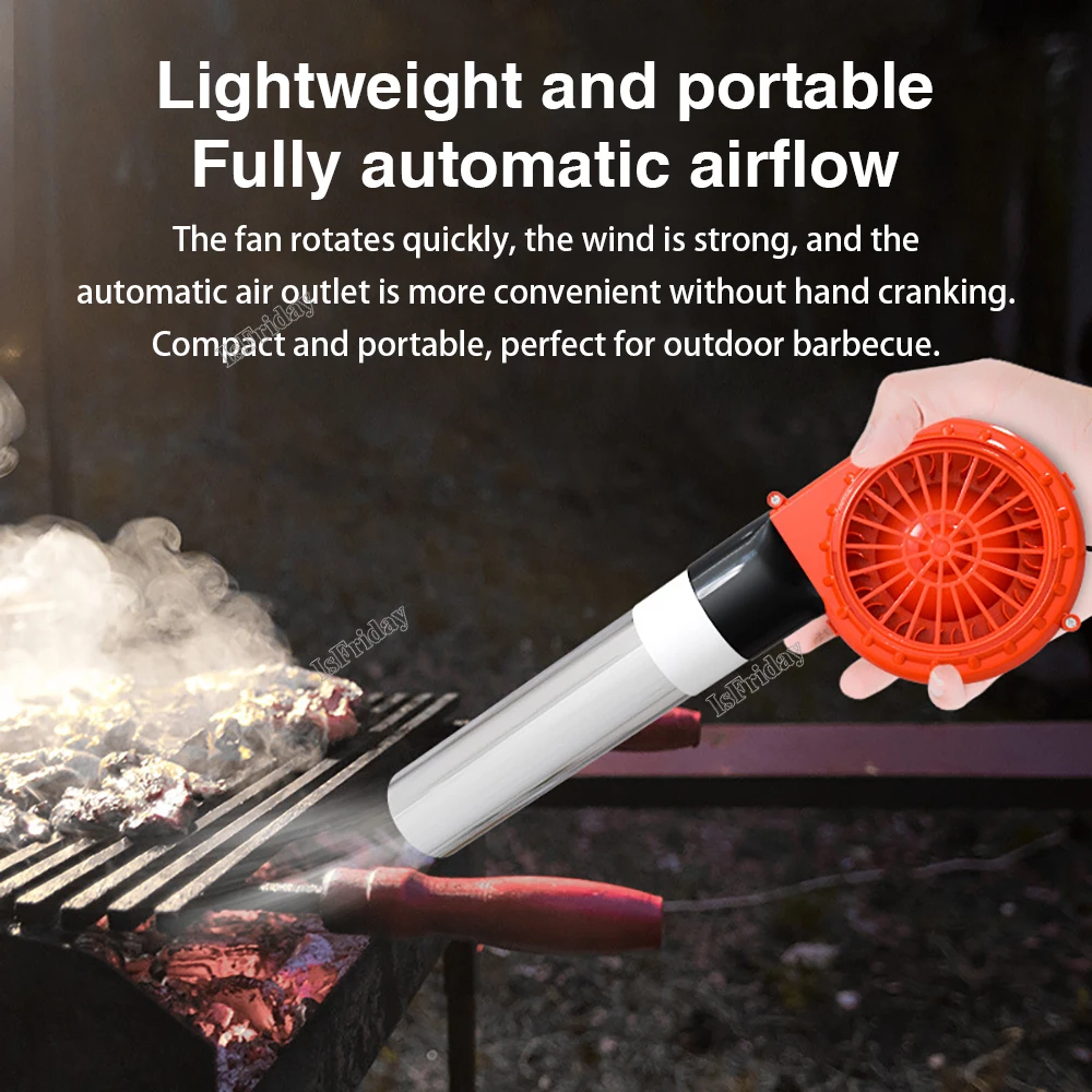 

USB Powered BBQ Blower Charcoal Fan Electric Blower Starter for Charcoal Camping 5V 1A Adapter