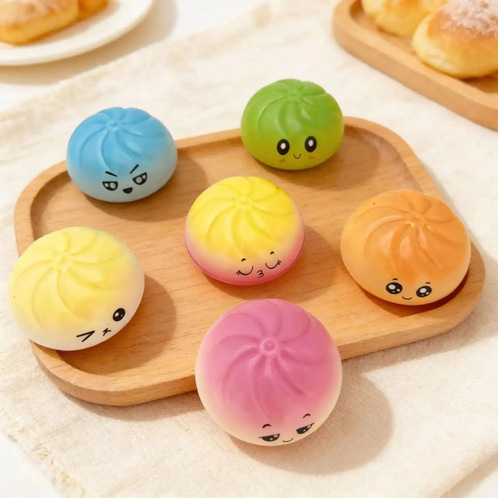 Colorful Dumpling Squishies: Cute Slow Rising Stress Relief Toy
