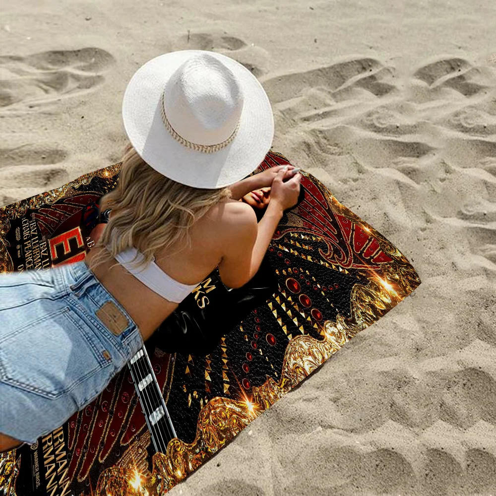 E-Elvis Presley Towel Microfiber Beach Towel Absorbent Quick dry Soft Yoga Swimming Resort Mountain Climbing Towel 5