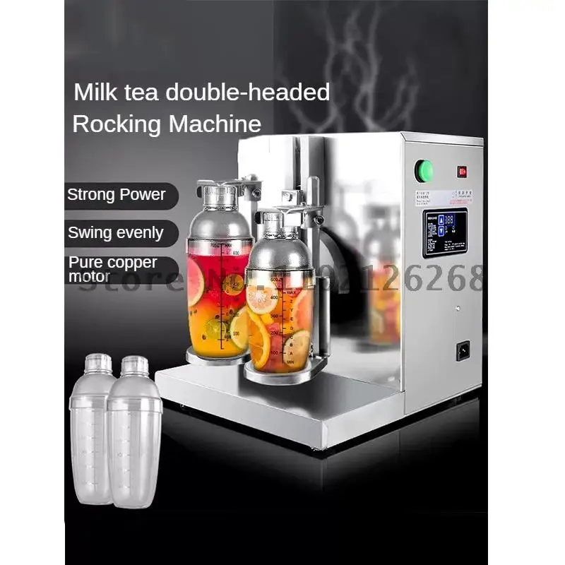 Milk Tea Shaker Commercial Stainless Steel Double-head Pearl Milk Tea Drink Shop Equipment Special Device for Snow Cup 22pcs bar cocktail set boston shaker drink making kit stainless mixer making gift