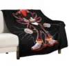 Shadow the hedgehog Throw Blanket Decorative Sofas Sofas Blankets 1