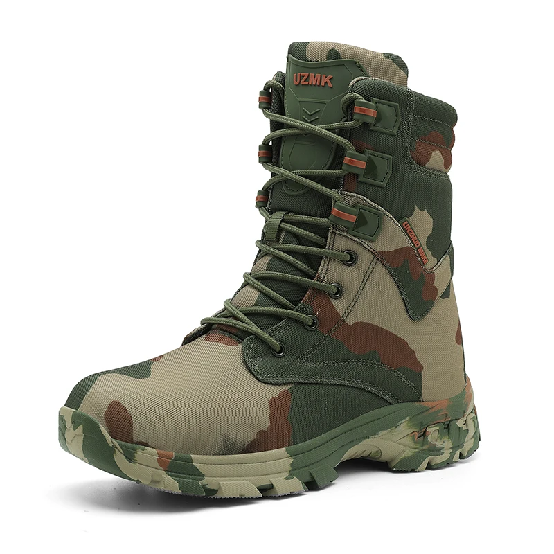 Safety Shoes Men Shoes Men's Camouflage Tactical Boots Men's Desert Waterproof Work Safety Shoes Mountaineering Shoes Ankle Boots Outdoor