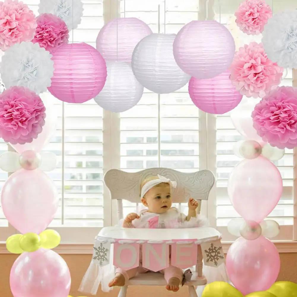 

Party Decorations Chic Easy Party Decor Paper Lanterns Tissue Pom Poms Flower Balls for Weddings Birthdays Showers Graduations