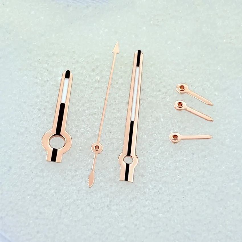 Elegant VK63 Watch Hands Accessories - 6-Piece Set in Gold, Silver, and Rose Gold Finishes