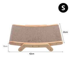 Deluxe Wooden Frame Cat Scratcher & Reversible Scratching Bed 5-in-1 Toy Set (Small Scratcher Bed)