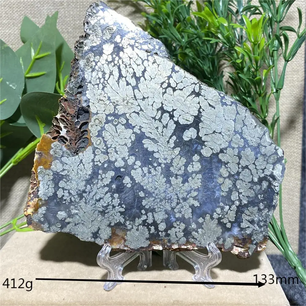 Natural Crystal Slab Maecasite Agate Stones Section Gemstone Meditation Room Home Decoration Geode Witchcraft Feng Shui +Stand 5