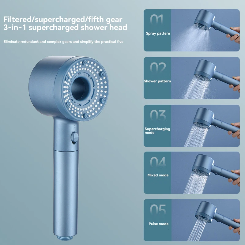 Xiaomi Shower Head 5 Modes Water Saving Adjustable High Pressure Showerhead Handheld Spray Hangable Bathroom Accessories ﻿ 4