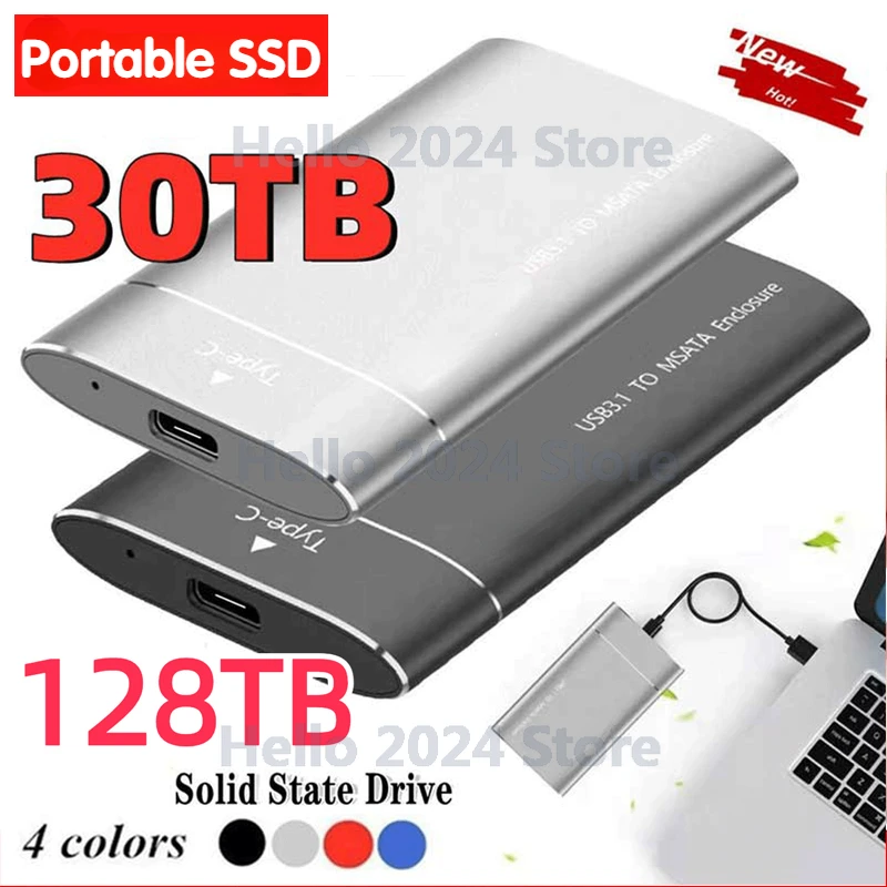 

External HDD USB 3.1 Type-C 500GB Portable Removable SSD 128TB 16T 10T 8T Expansion Upgrade High SpeedHard Disk Storage Devices