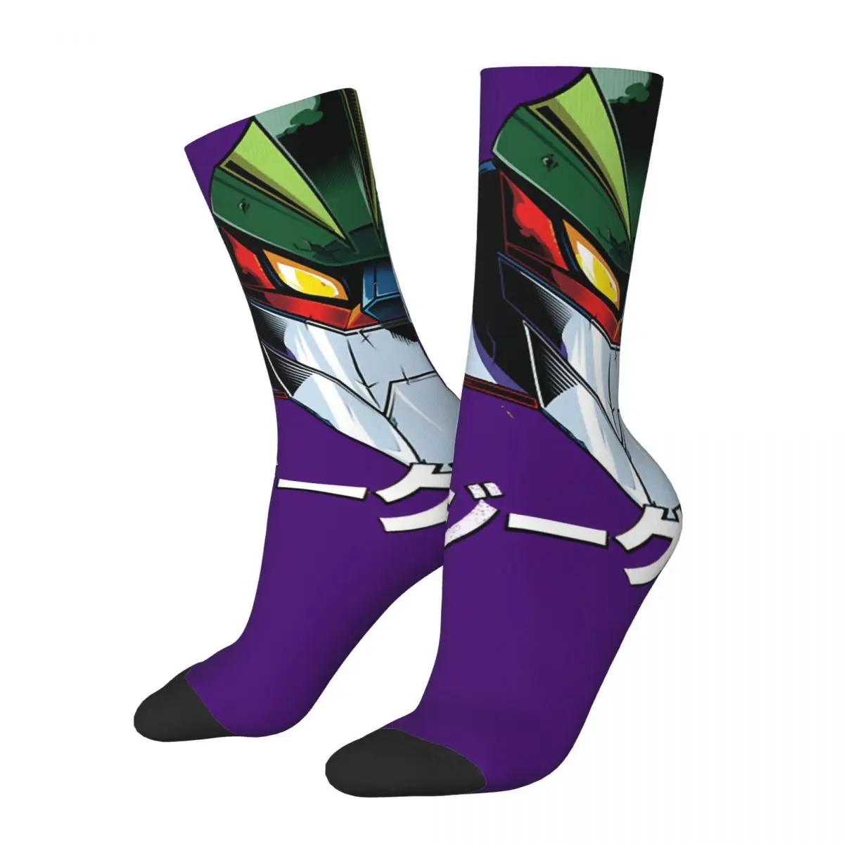 Hip Hop Vintage Mechas 02 Steel Jeeg-1 Crazy Calzini Da Uomo Unisex Mechas 02 Steel Jeeg Robot Harajuku Senza Cuciture Stampato