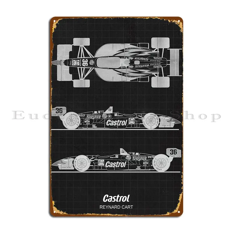 Castrol Renyard Cart Targhe In Metallo Targhe Divertenti Pittura Cave Cinema Tin Sign Poster