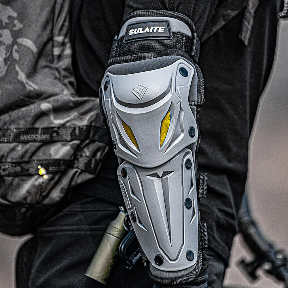 4개입 무릎 및 팔꿈치 보호대 정강이 보호 패드 오토바이 라이딩 보호 장비 통기성 및 충격 방지 성인용