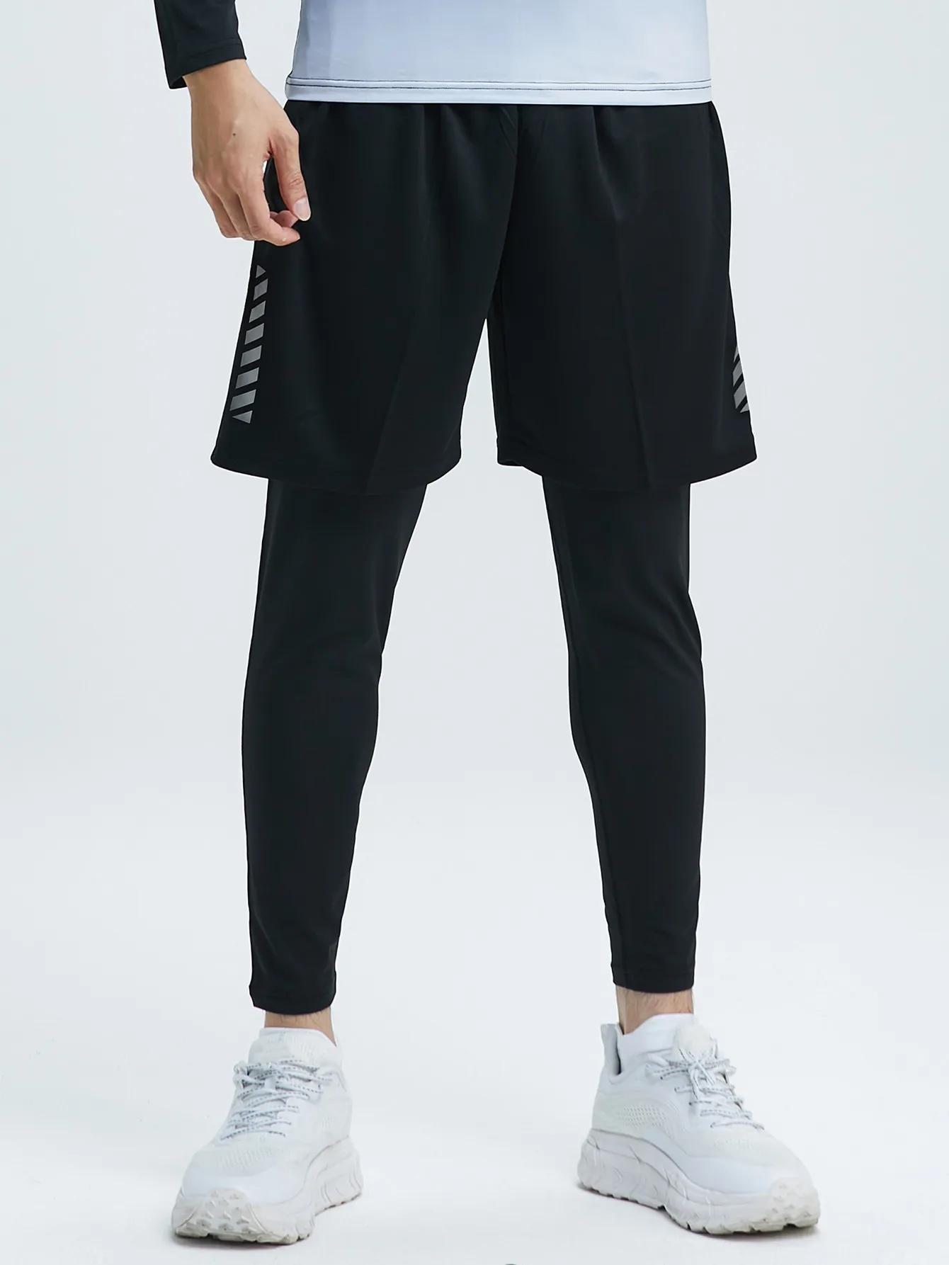 سراويل ضيقة مكونة من قطعتين للرجال، سراويل لياقة ب...