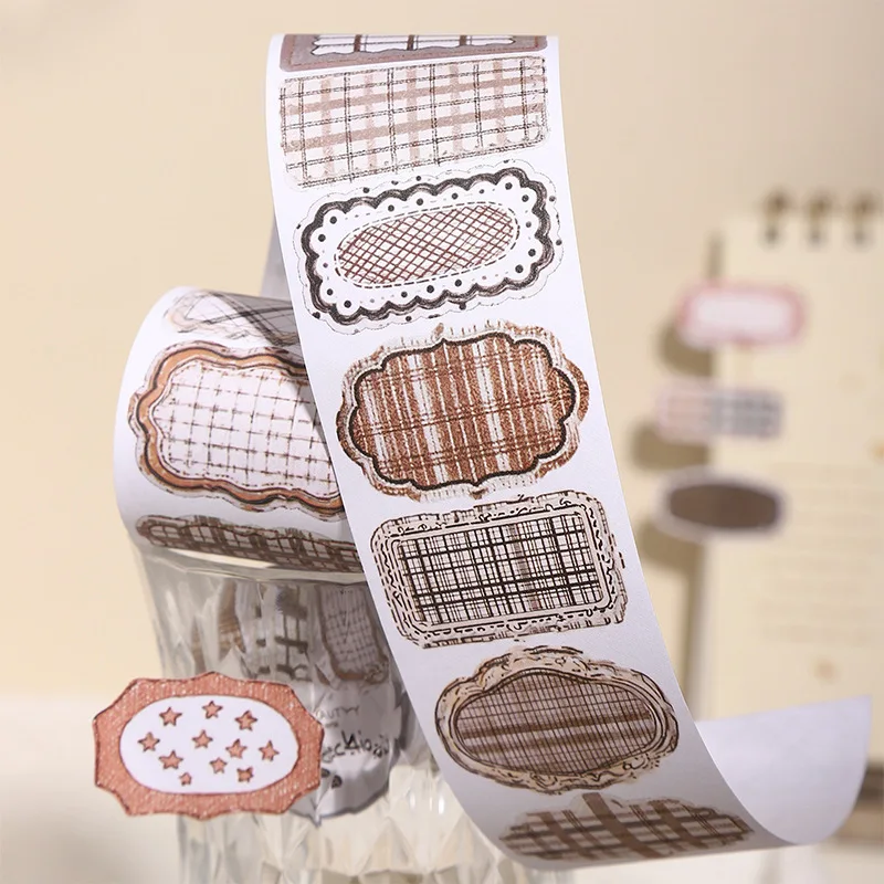 1pcs/1lot 장 접착 테이프 태그 응집 쥬브 저널 DIY 종이 일본어 마스킹 스크랩북 스티커