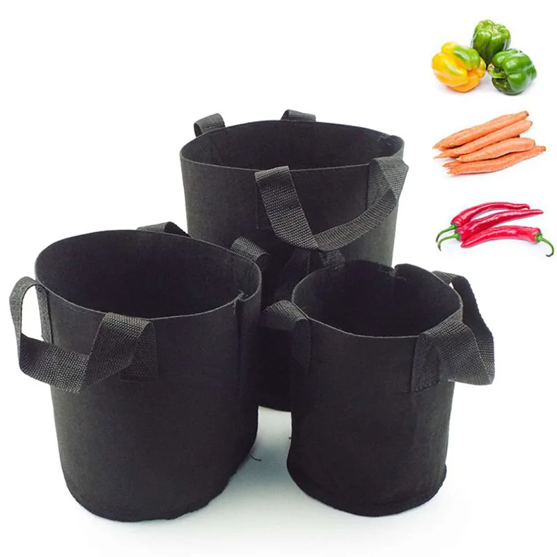 Tall Fabric Garden Pots and Planters for Nursery and Vegetable Growing