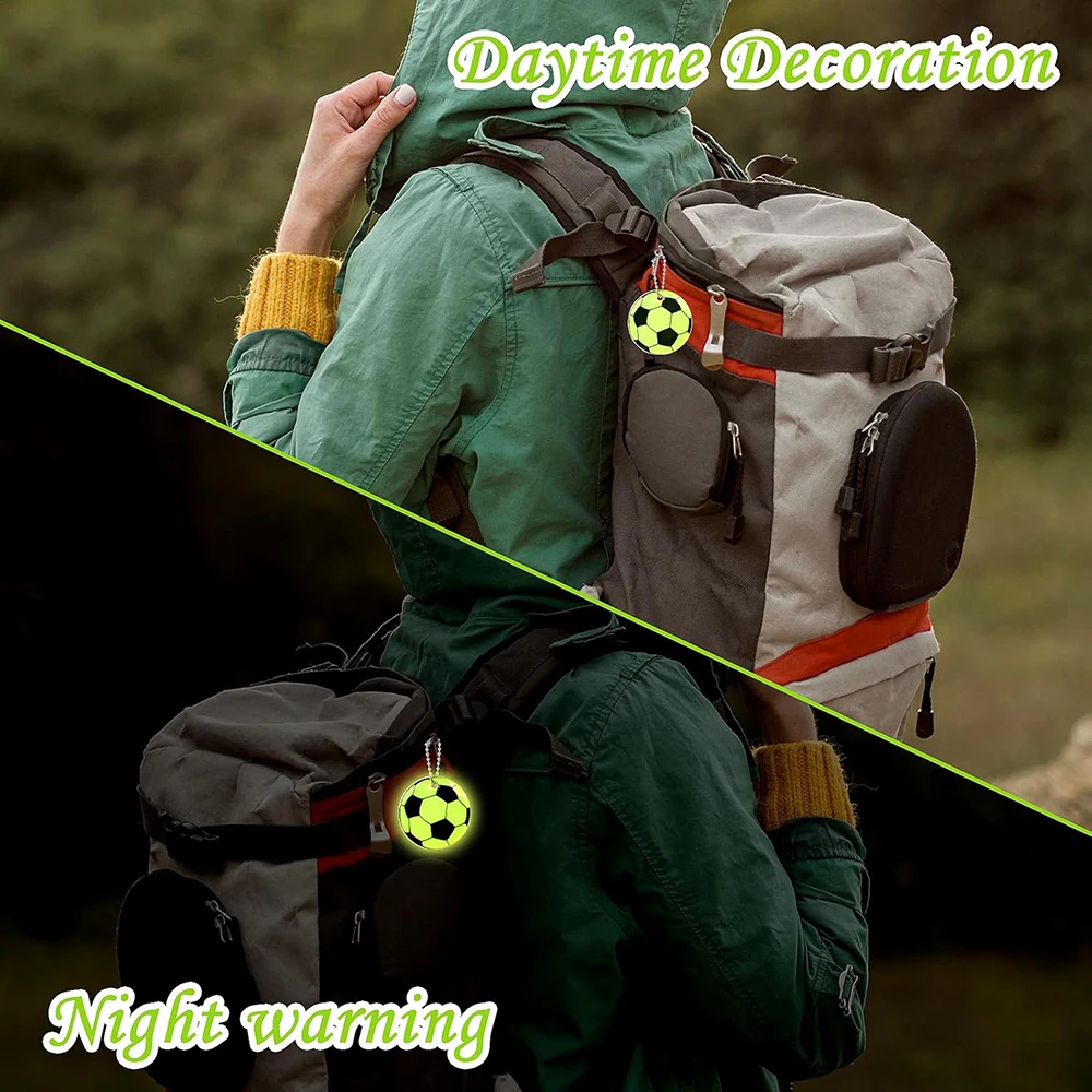 10PCS Reflective Star Simle Pendants Fashion Reflective Pendant Accessories Safety Reflective Pendants for Backpack Luggage 3