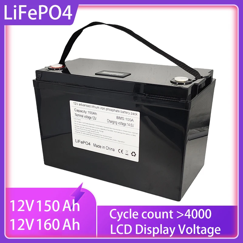 

Аккумулятор LifePo4 12 В, 12,8 В, 150Ач, 160Ач, в, перезаряжаемый аккумулятор для RV, Campers, Golf Cart, внедорожник, солнечная батарея, инструменты, без пошлин