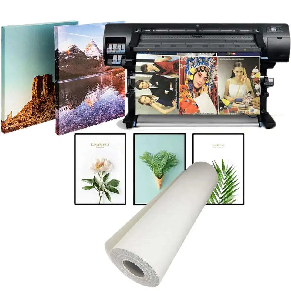 380g waterproof matte surface cotton inkjet canvas roll 18m per roll