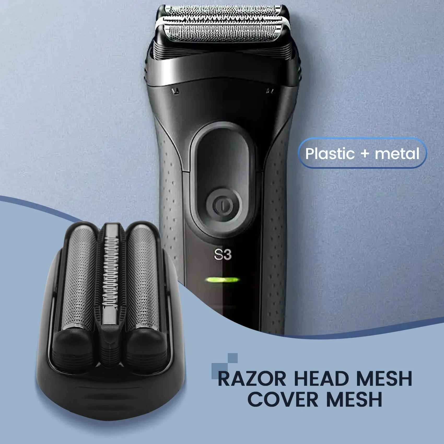 Electric Shaver Head Blades 21B Shaver Replacement Head For Braun Series 3 Electric Razors 301S,310S,320S,330S,340S,360S,3010S,3020S,3030S,3040