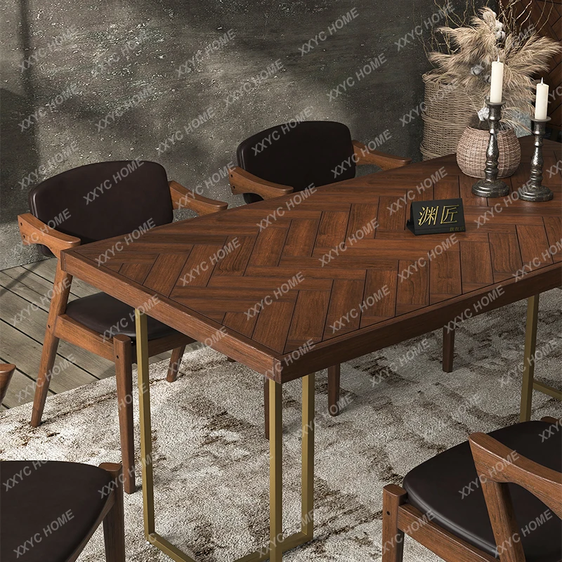

Modern Minimalist Dining Tables and Chairs Set Dining Table Household Small Apartment