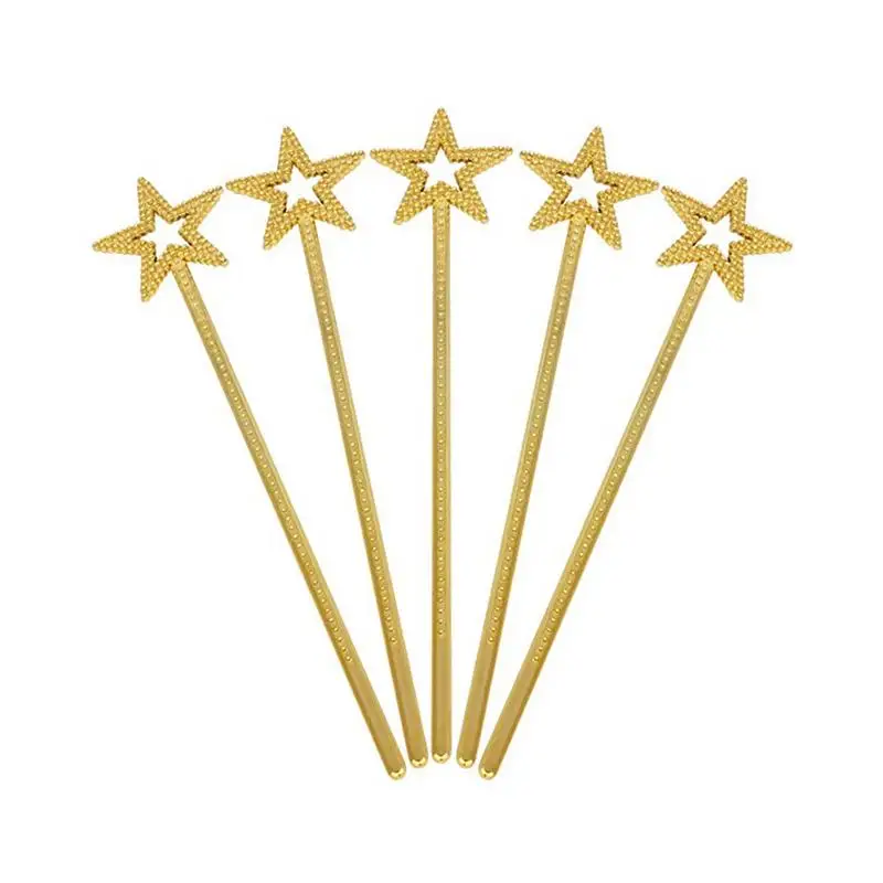 

Princess Wand Glittery Five-Pointed Star Magic Wand Creative Funny Pretend Play Toy Magic Wand Suitable For Little Princesses