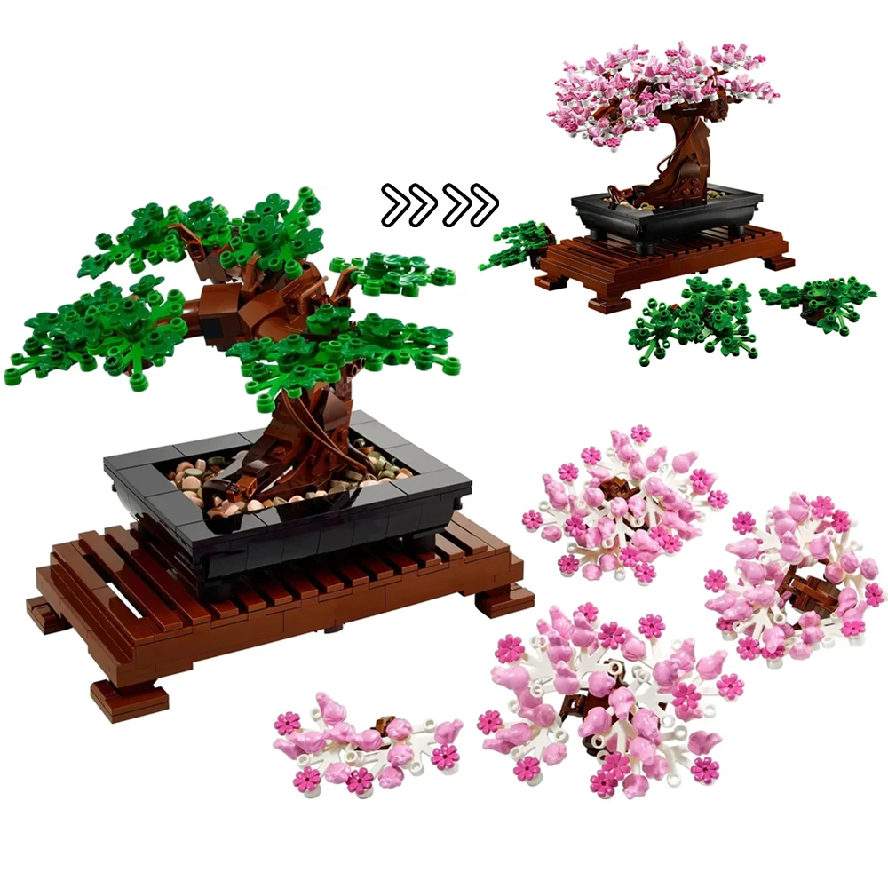 BonsaiTreeFit10281FlowerBouquetPerpetual3DBuildingBlockSetBricksModelHome