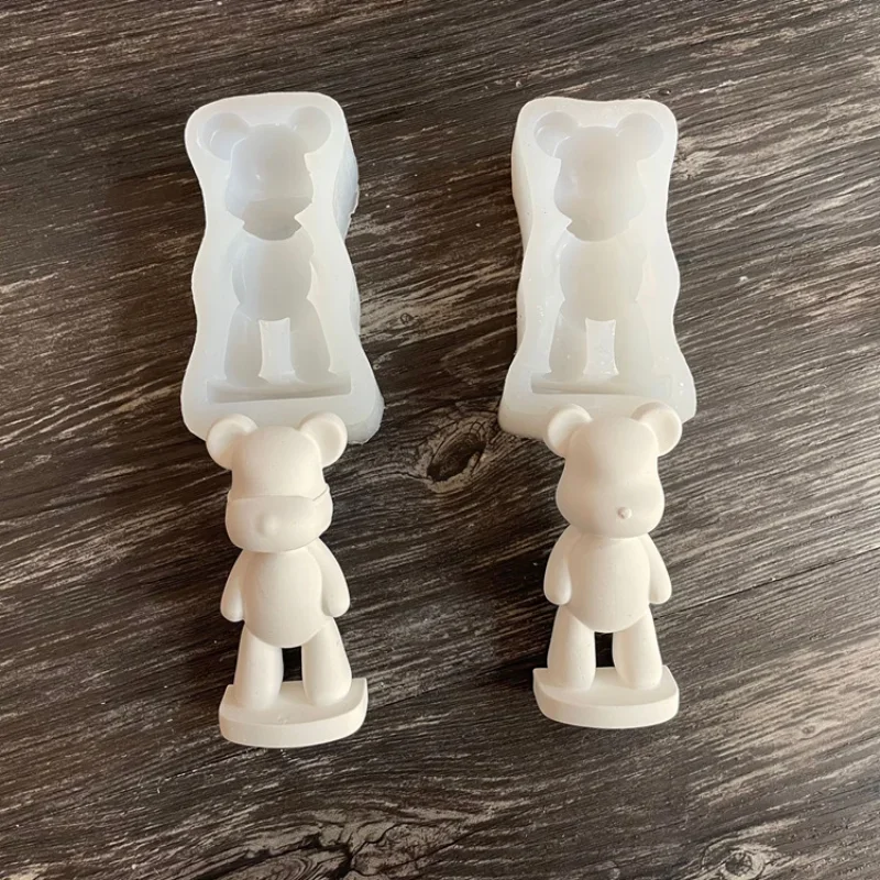 Statue D'ours En Silicone Grand Moule à Glace,Dessin Animé