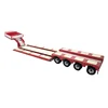 RC Heavy Loader Metal 4-axis 1/14 Trailer For 1/14 TAMIYA RC Tractor Truck Hydraulic Lift Detachable Gooseneck Drag Plate Parts 2