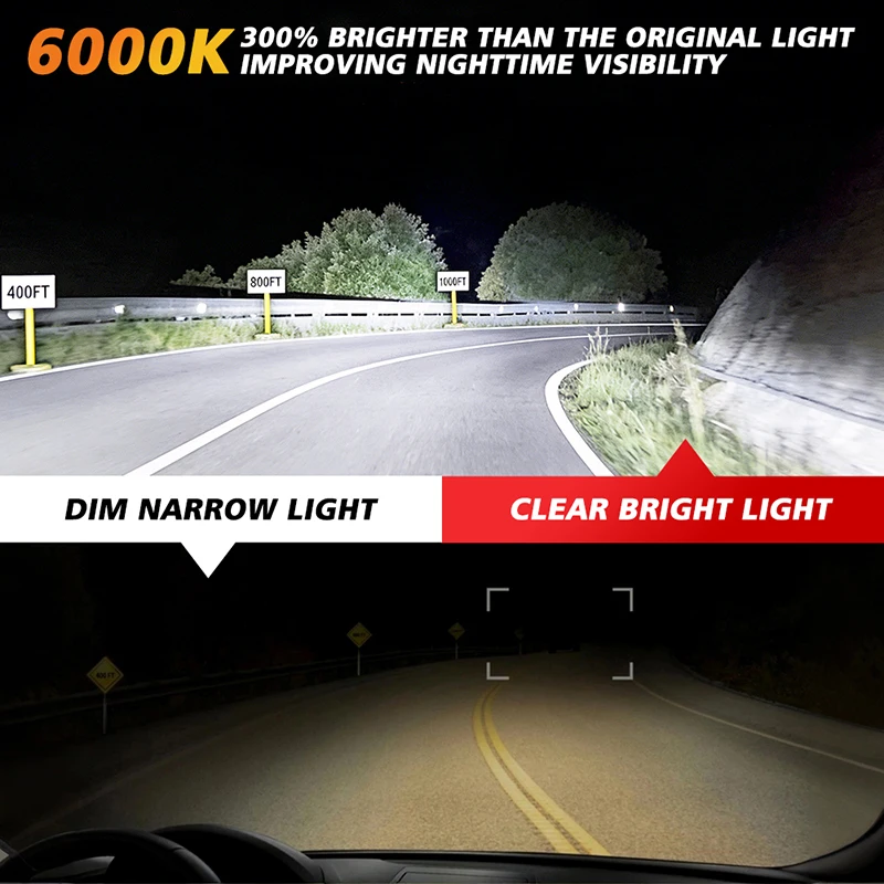 HLXG H7 Led 헤드라이트 Canbus 전구 5800W 5800000LM 자동차용 헤드램프 전구 360 AutoLight 어셈블리 운전 러닝 램프 2PCS