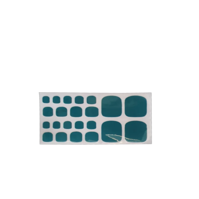 Solid Color Toenail Stickers 22tips/sheet 5 Color In1 Waterproof Fashion Nail Stickers Manicure Decals