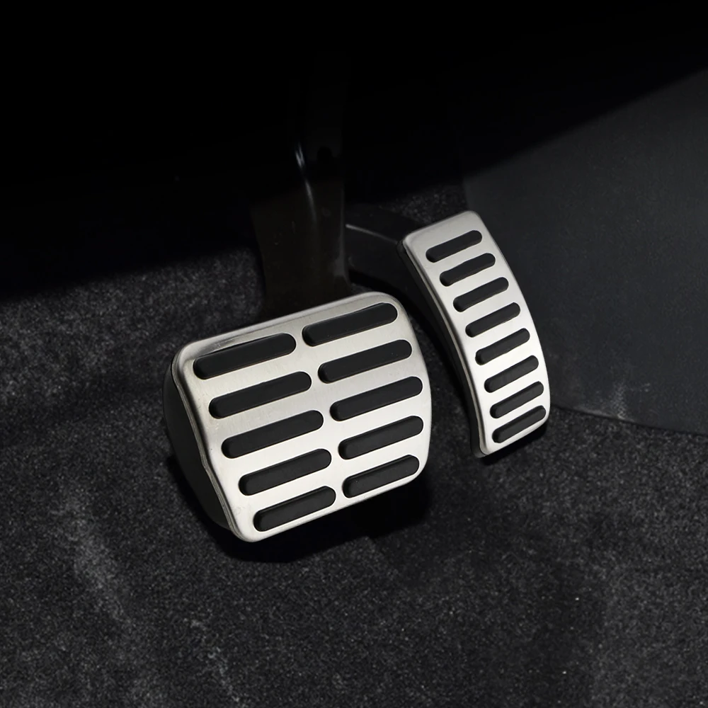 Car Accessories Car Pedals Pedal Cover Stainless Steel Pedal Cover Car Pedal Cover Volkswagen VW Polo 9N 6R Bora Golf MK4 IV Ibiza 6K 6L 6J Skoda Fabia Clutch Gas Brake Pedals Pads