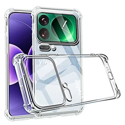 Clear Soft TPU Back Cover Transparent Phone Case with Protective Camera Shell for Xiaomi 17 pro