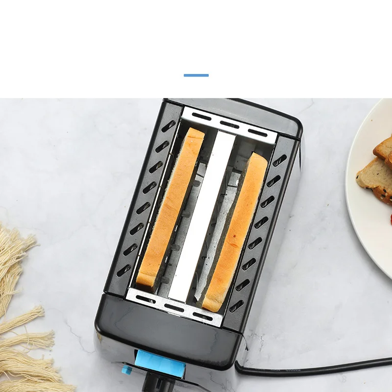 Bread Maker 1PC Home Use Stainless Steel Automatic Wide Double Slot Toaster Oven Sandwiches Toast Bread Donuts Breakfast Machine 5