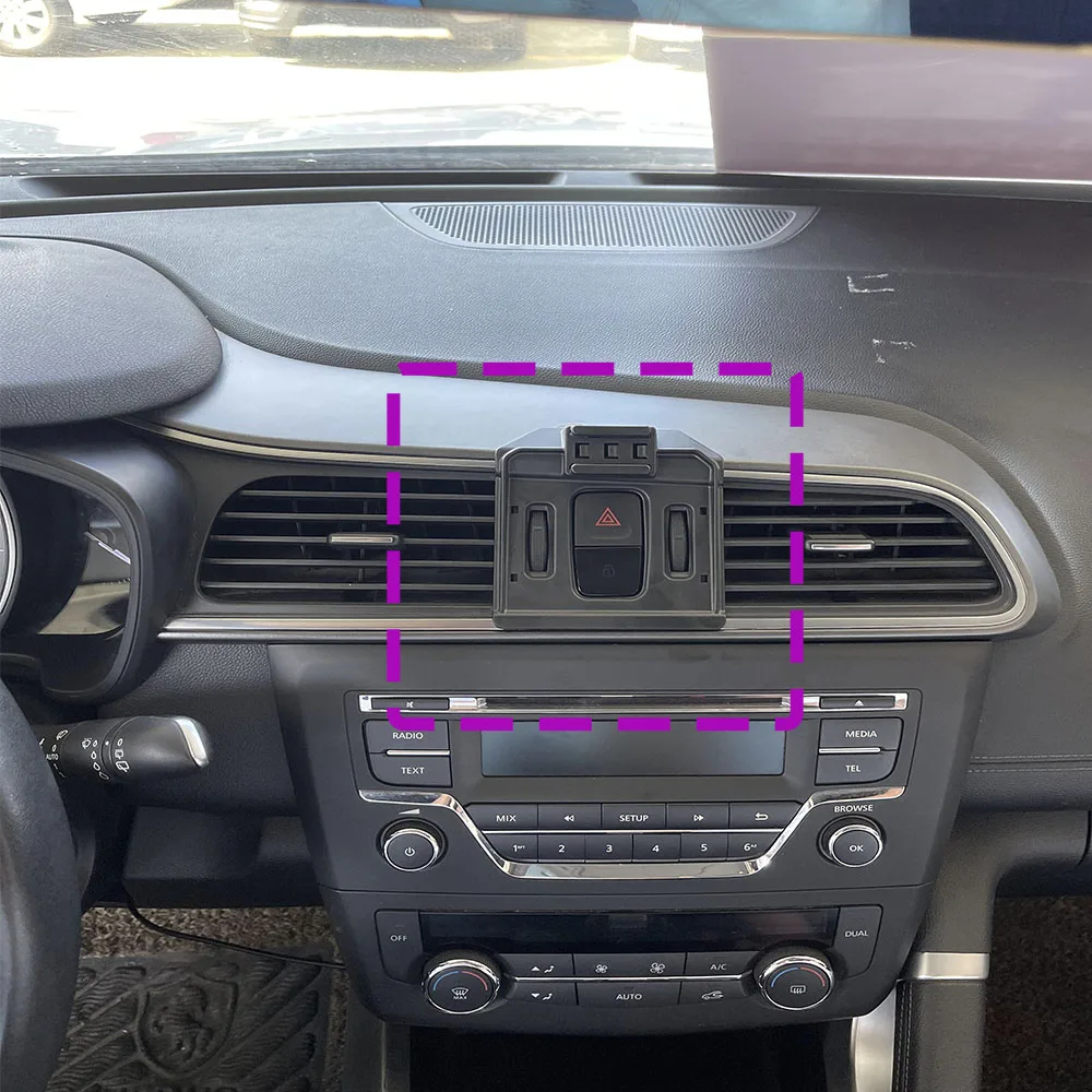 Renault Kadjar 2015 2016 2017 2018 2019 차량용 전화 홀더 특수 고정 브래킷베이스 무선 충전 인테리어 액세서리