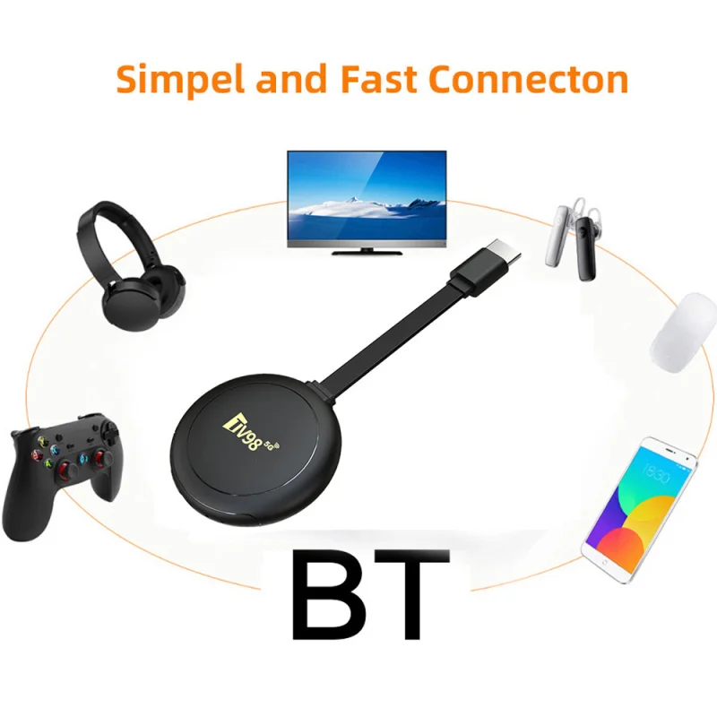 TV98 ATV X8 TV Stick 4G 5G Dual Wifi HD 8K 4K Android 14 H.265 BT 5.0 8GB 128GB Allwinner H313 quad-core Telecomando vocale Smart iptv - immagine 5