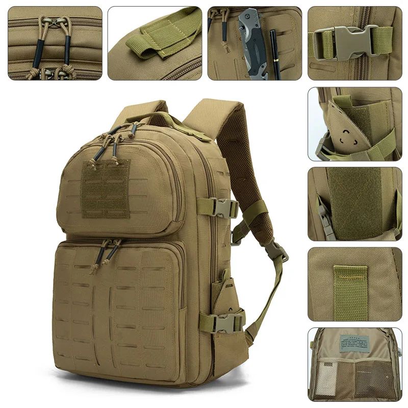Outdoor Hiking Backpack Sports Camping Tactical Bags Large Capacity Climbing Oxford Multi-Functional Bag Travel Backpacks Y18A