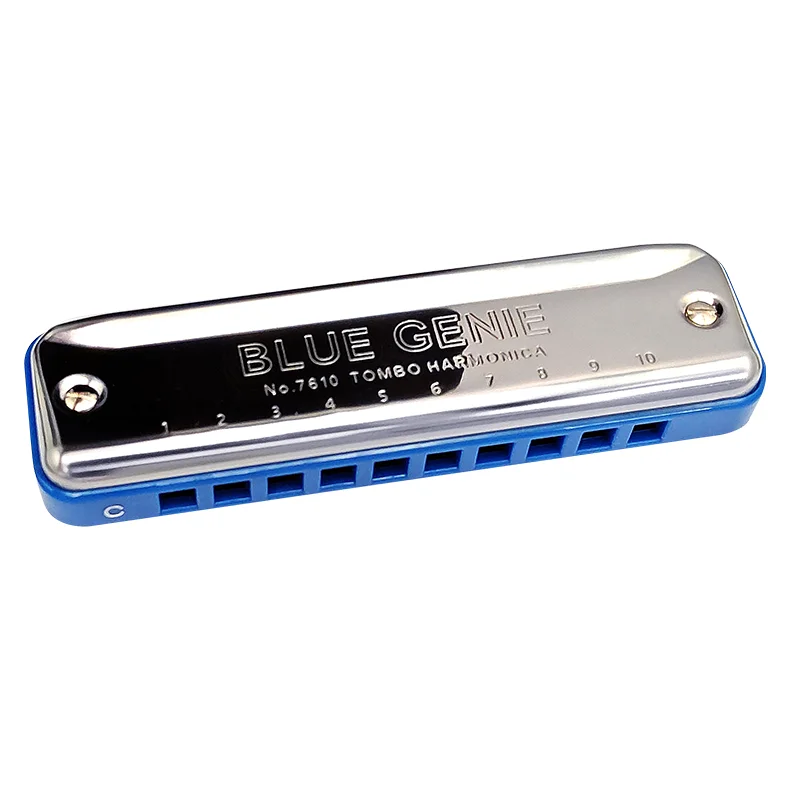 Tombo Diatonic Harmonica Blue Genie 7610 Harp Paddy Mouth