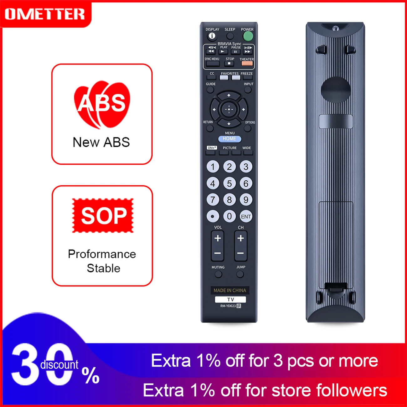 Rm-Yd023 Misura Di Controllo Remoto Per Sony Bravia Tv Hdtv Kdl-32Vl140 32 37Xbr6 40V4100 40V4150 40 46Wl140 52Wl140 52Xbr6 40Xbr6