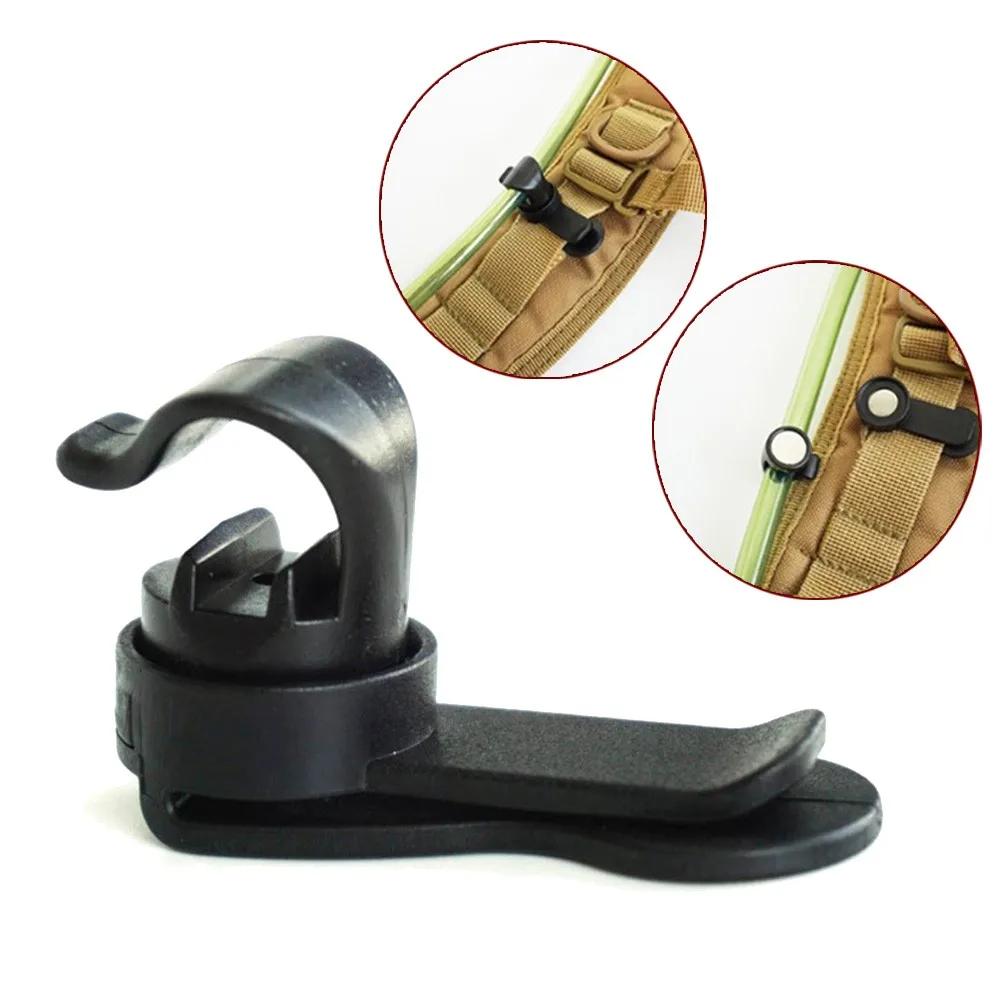 

Outdoor Hiking Backpack Hanger Magnetic Drinking Tube Water Bladder Clip Camping Mountaineering Water Bladder Hose Clip Tools