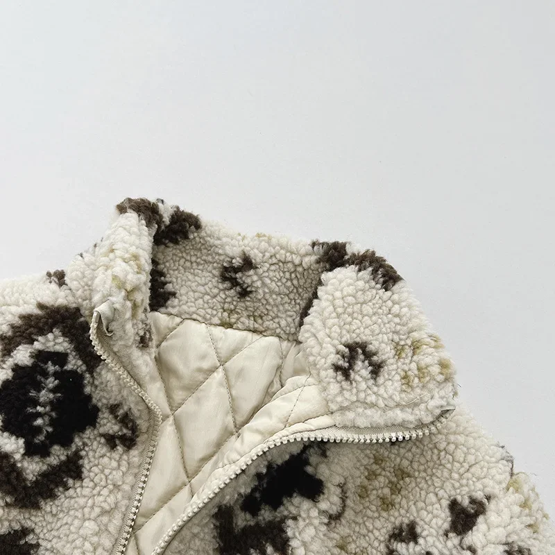 Korean Version Cotton Jacket Winter New for Boys and Girls with Cotton Plush Warm Coat Baby Trendy Children's Clothing
