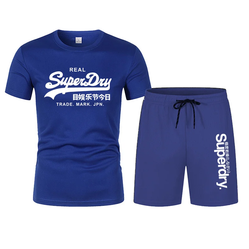 Summer Fashion Printed Men's Shorts Set, Men's Quick Drying And Breathable Outdoor Fitness And Sports Set, Short Sleeved T-Shirt 4