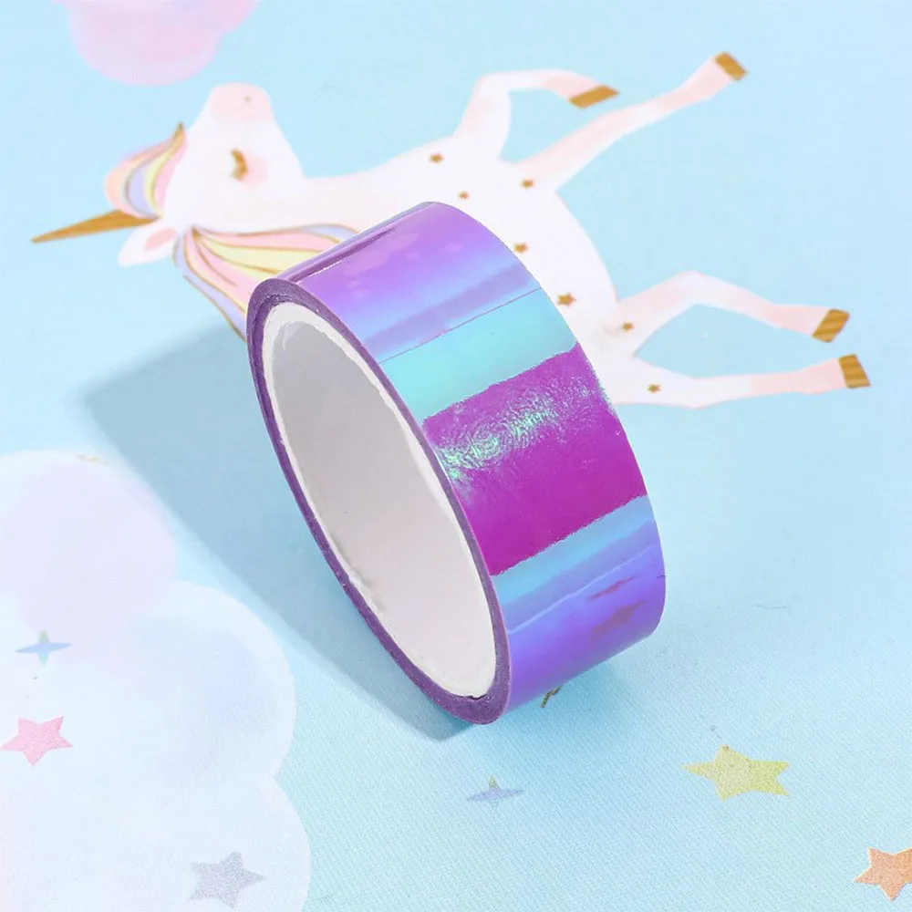 5m Laser Glitter Washi Tape Decorative Adhesive Graffiti Masking Scrapbooking Girls Album Label Stationery Stickers Photo Diary
