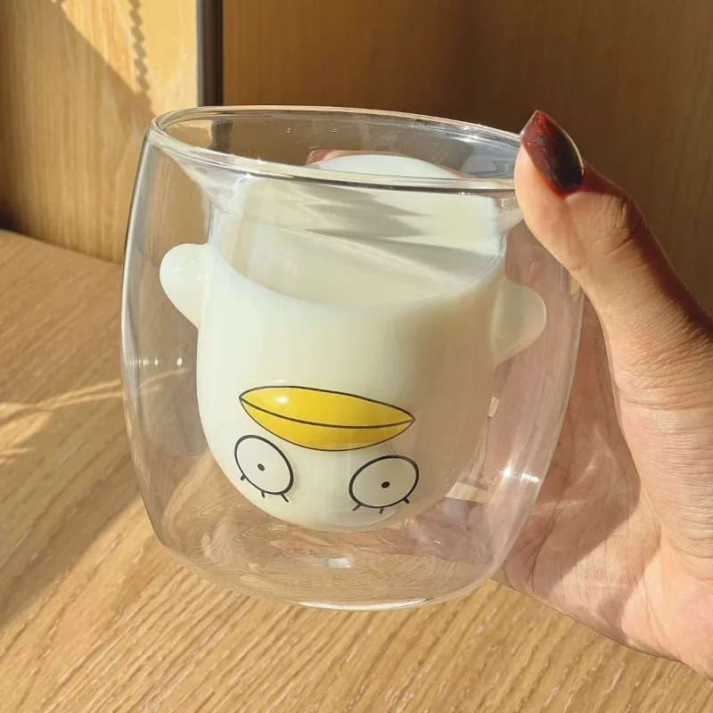 Cartoon Gintama Elizabeth Glas Tasse Doppelschicht Glas Tasse Kreative Bar Cocktail Bier Tasse Frühstück Milch Tasse Kaltes Getränk Tasse