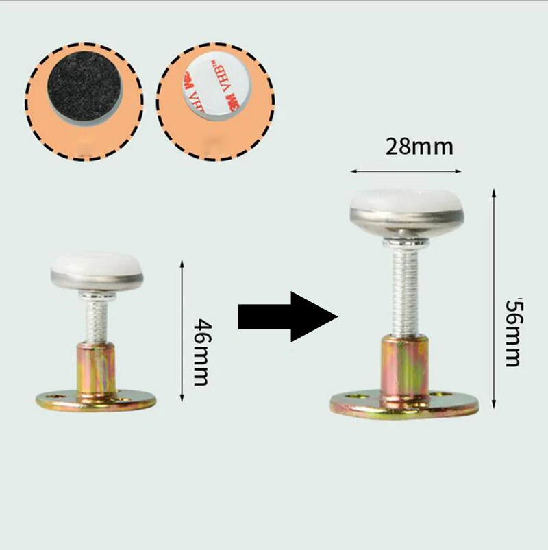 Adjustable Threaded Bed Frame Headboard Stoppers 56-120mm Bed Frame Anti-Shake Tool Hardware Fasteners Home Fixed Tool