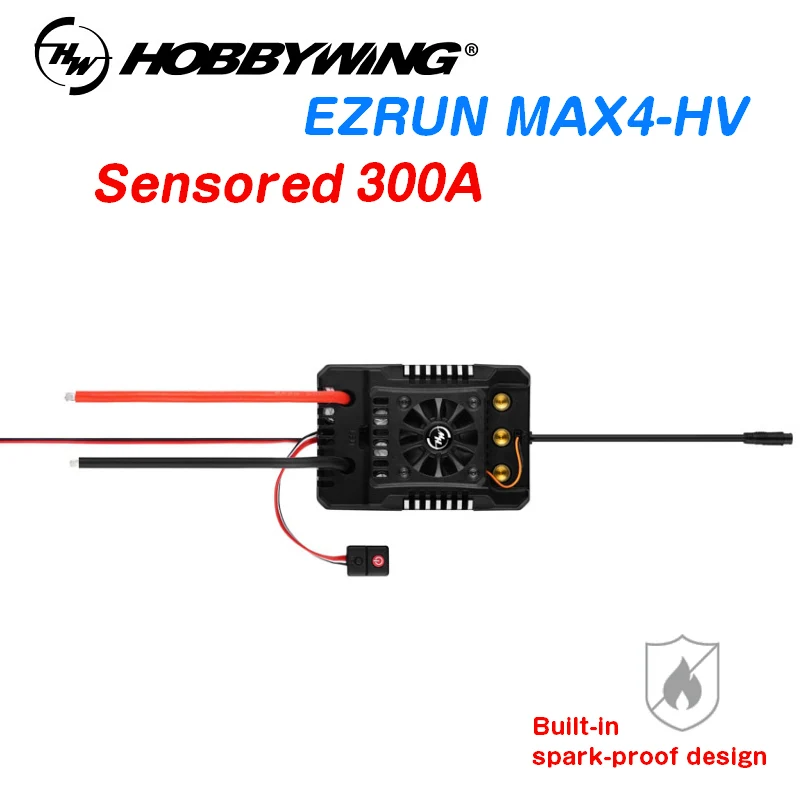 

NEW Hobbywing EZRUN MAX4 HV Sensored 300A ESC for 1/5 RC Car Off-Road Heavy Loads Trucks